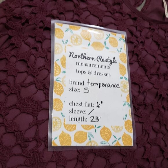 Temperance Artizia * Crochet Sleeveless Top * Sz S - Picture 7 of 8